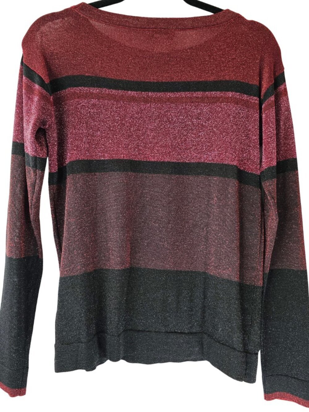 ✨Like New✨ Venus Long-Sleeved Striped Shimmer Lightweight Sweater, Size XS - Picture 6 of 9